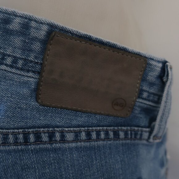 Mens AG Adriano Goldschmied "The Dylan The Skinnies" Blue Distressed Jeans 33 - Picture 4 of 6